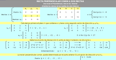 Recta perpendicular común a dos rectas (una dada en paramétricas y otra en forma general)